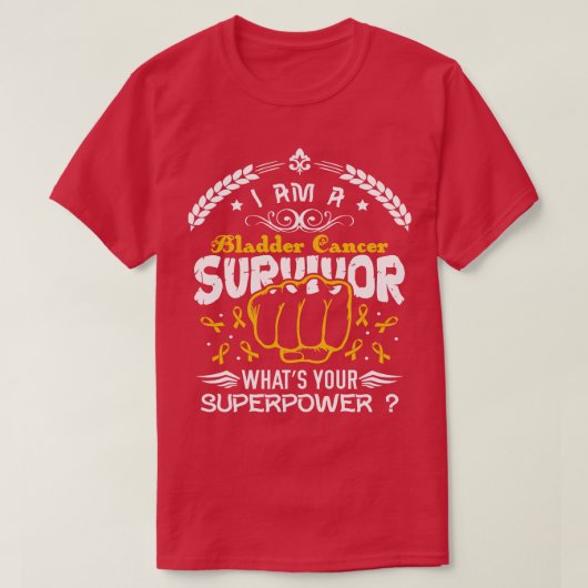 Blaaskankerbewustzijn Overlevende Whats Your Super T-shirt (Design voorkant)