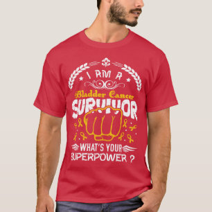 Blaaskankerbewustzijn Overlevende Whats Your Super T-shirt