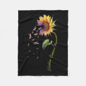 Blaaskankerbewustzijn Zonnebloem Shirt Fleece Deken (Voorkant)