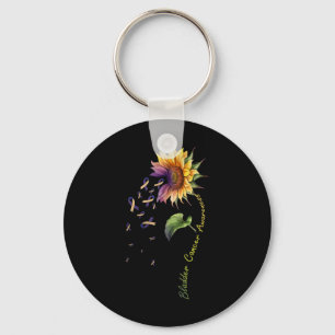Blaaskankerbewustzijn Zonnebloem Shirt Sleutelhanger
