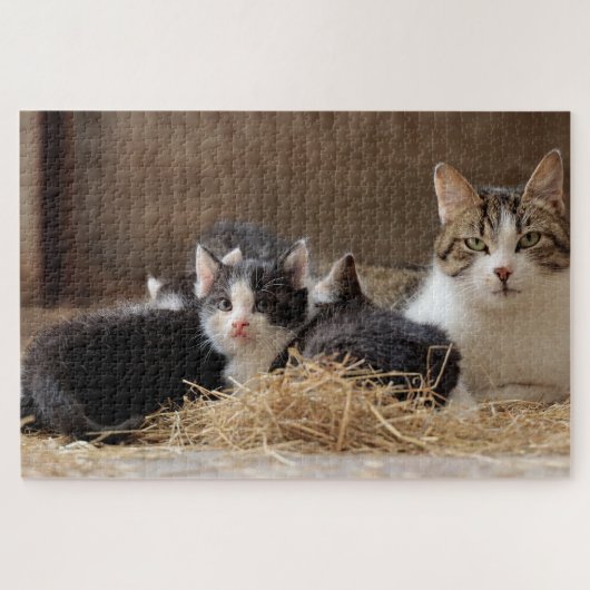 blaaskattenpuzzel legpuzzel (Horizontaal)