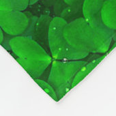 Blaasklaver groene shamrock spring fleece deken (Hoek)