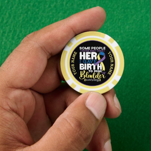 Blaaskrijger Sommige Mensen Ontmoeten Hun Held Noo Poker Chips (Hand)
