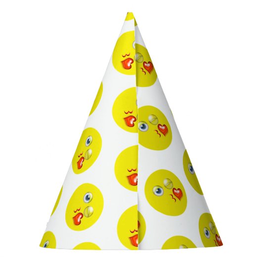 Blaaskus Liefde Emoji Feesthoedjes (Achterkant)