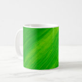 Blaasmazen met groene bladeren koffiemok (Voorkant links)