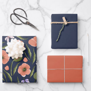 blaaspatroon inpakpapier vel