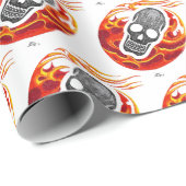 blaaspatroon schedel cadeaupapier (Rol Hoek)