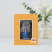 Blaast Bubbels in onze melk Briefkaart (Staand voorkant)