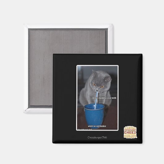 Blaast Bubbels in onze melk Magneet (Voorkant / Achterkant)