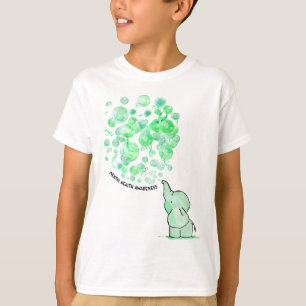 Blaast groene ballonnen mentale gezondheidsbewustz t-shirt