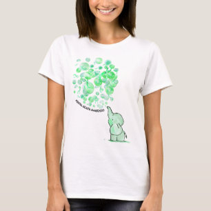 Blaast groene ballonnen mentale gezondheidsbewustz t-shirt