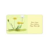 Blaast paardenbloem weg etiket (Voorkant)