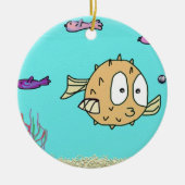 blaasvis keramisch ornament (Voorkant)