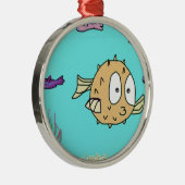 blaasvis metalen ornament (Rechts)