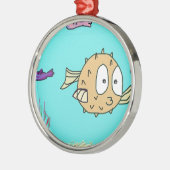 blaasvis metalen ornament (Links)