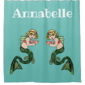  blaaszolen met roze schalen persoonlijk douchegordijn (Voorkant)