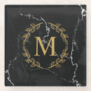 Blacj Marble Glazen Onderzetter