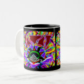 Black 11 oz Two-Tone Mok (Voorkant links)