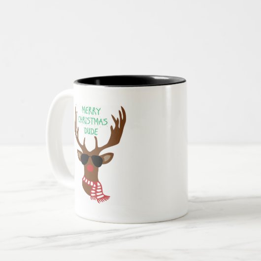 Black 11 oz Two-Tone Mok (Voorkant links)