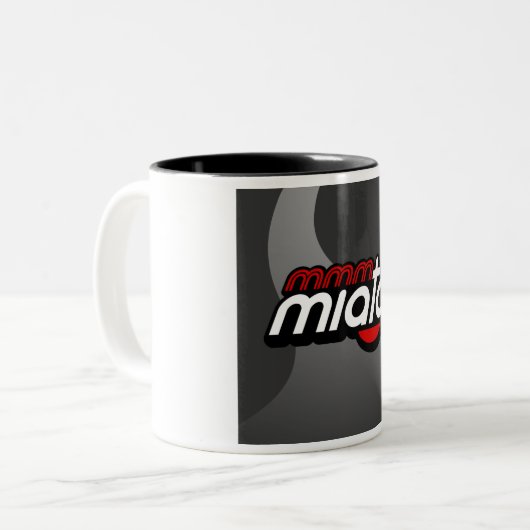 Black 11 oz Two-Tone Mok (Voorkant links)