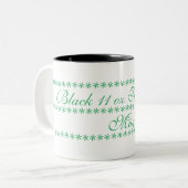 Black 11 oz Two-Tone Mok (Voorkant links)