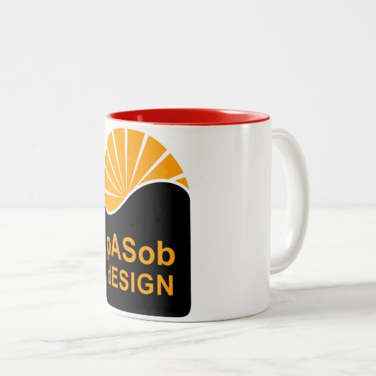 Black 15 oz Two-Tone Mok (Voorkant rechts)