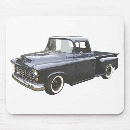 Black 1956 Chevrolet Pickup Muismat (Voorkant)