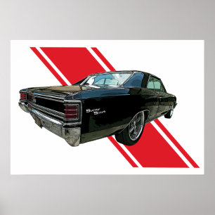 Black 1967 Chevelle SS poster