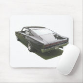 Black 1967 Dodge Charger mousepad. Muismat (Met muis)