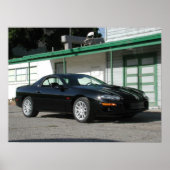 Black 2001 Chevrolet Camaro Z28 SS Poster (Voorkant)