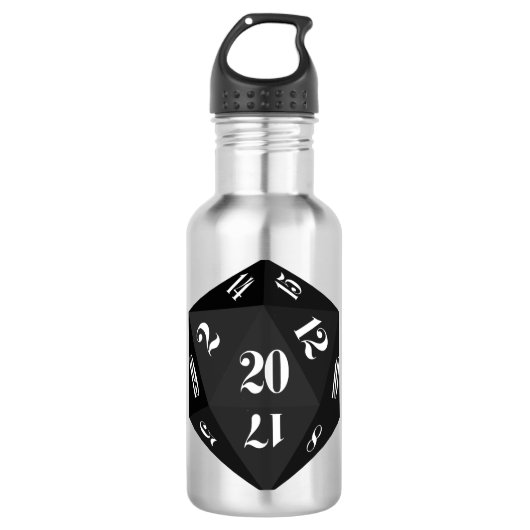 Black-20-sided-desktop Waterfles (Voorkant)