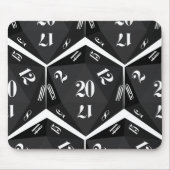Black-20-Sided-Dice-Pattern Muismat (Voorkant)