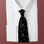 Black 2-side Logo Business Brand Employee Stropdas<br><div class="desc">Stropdas met modern patroonontwerp. Herhaal uw belangrijkste logo in de drie uploadt OF belangrijkste in de eerste en andere versies in de tweede en derde.</div>