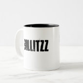 Black 325 ml Two-Tone Mok - Bilzy tube (Voorkant links)