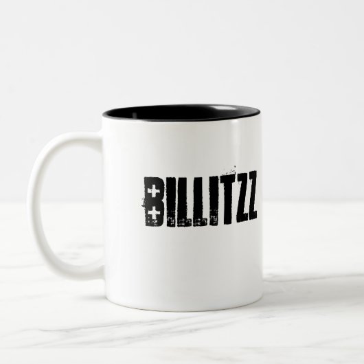 Black 325 ml Two-Tone Mok - Bilzy tube (Links)