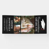 Black 3 Afbeelding Graduation Party Banner (Horizontaal)