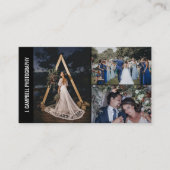 Black 3 Foto Collage Professional Fotograaf Visitekaartje (Voorkant)