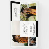 Black 3 Photo Afstuderen Banner (Verticaal)