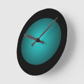 Black 3D Design Turquoise Ball Clock Ronde Klok (Hoek)