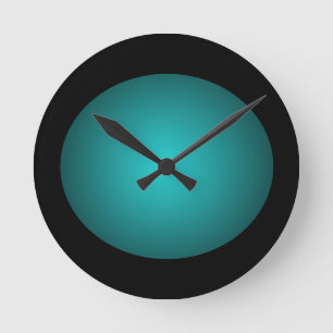 Black 3D Design Turquoise Ball Clock Ronde Klok