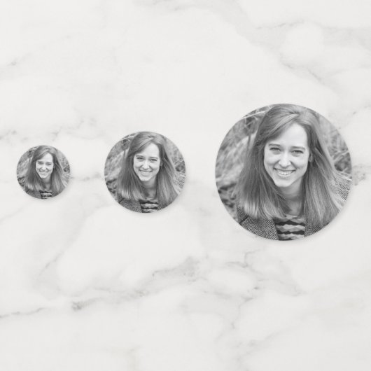 Black 40th Birthday Foto Confetti (Achterkanten)