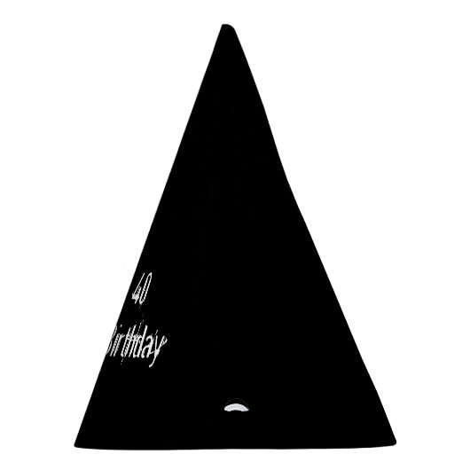 Black 40th Birthday Party Feesthoedjes (Rechts)