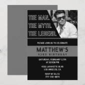 Black 43ste verjaardagsuitnodiging Het Man De Lege Kaart (Voorkant / Achterkant)