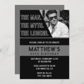 Black 44e verjaardagsuitnodiging Het Man De Legend Kaart (Voorkant / Achterkant)