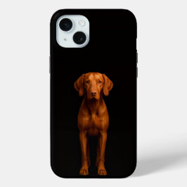 Black 4 Luxe, Agile Vizsla Dog iPhone 15 Plus iPhone 15 Mini Hoesje