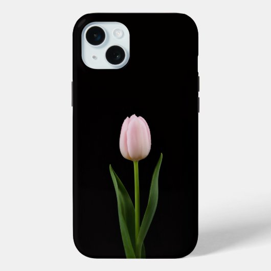 Black 4 Luxe, Blush Pink Tulip iPhone 15 Plus Case-Mate iPhone Case (Achterkant)