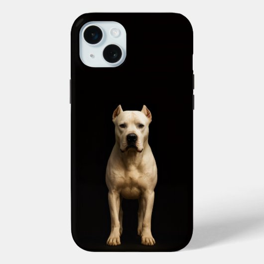 Black 4 Luxe, Bold Dogo Argentino iPhone 15 Plus Case-Mate iPhone Case (Achterkant)