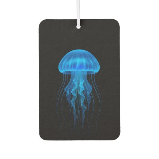 Black 4 Luxe Car Air Fresheners, Blue Jellyfish Luchtverfrisser (Voorkant)