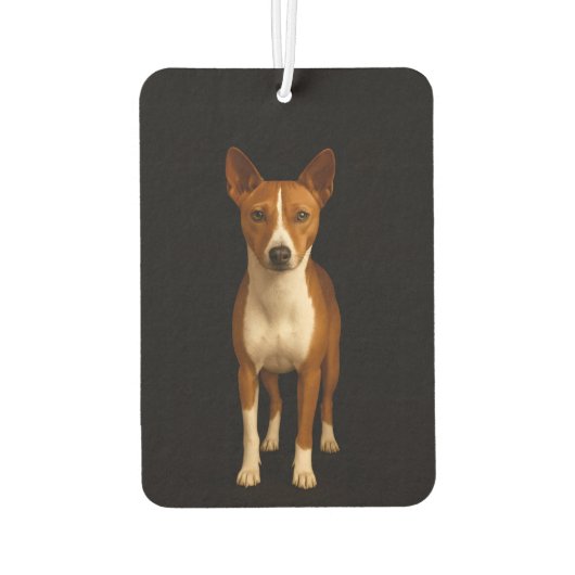 Black 4 Luxe Car Air Fresheners, Classy Basenji  Luchtverfrisser (Achterkant)