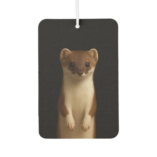 Black 4 Luxe Car Air Fresheners, Elegant Weasel Luchtverfrisser (Voorkant)
